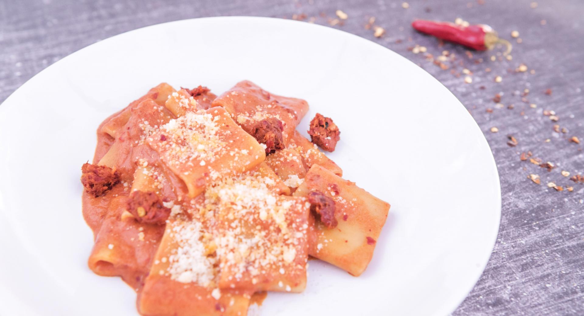 Paccheri salsiccia e 'nduja