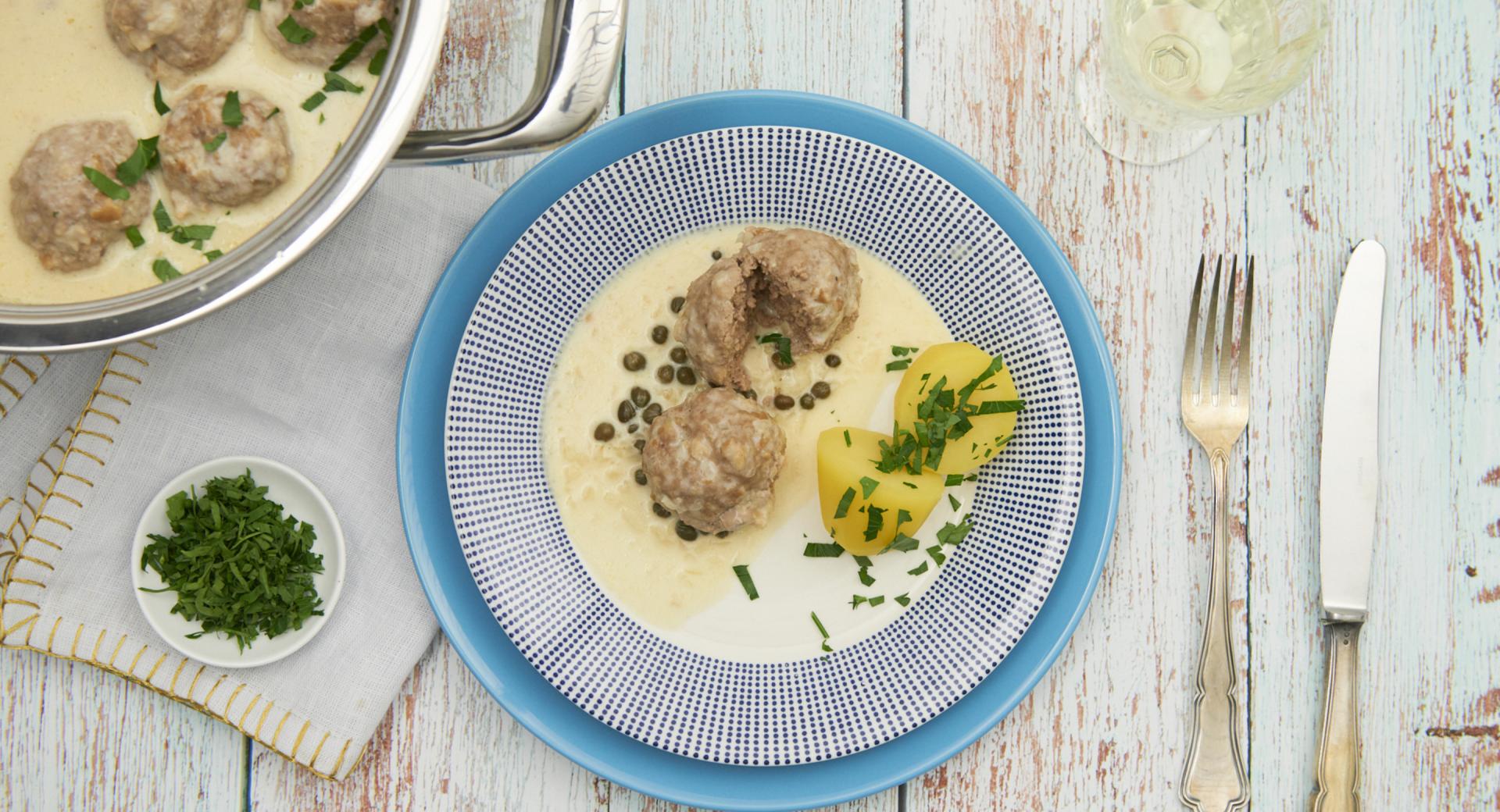 Polpette di carne in bianco