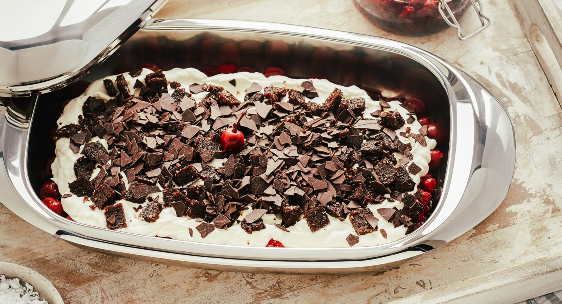 Mousse cioccolato e frutti di bosco