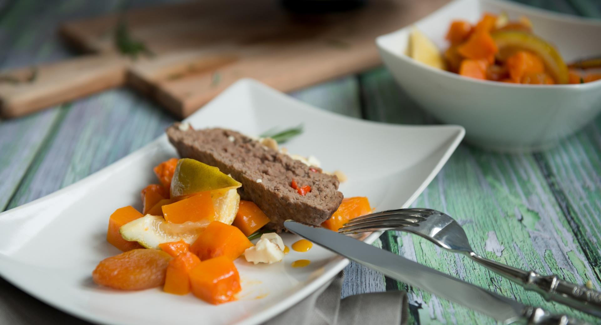 Polpettone con chutney alla zucca