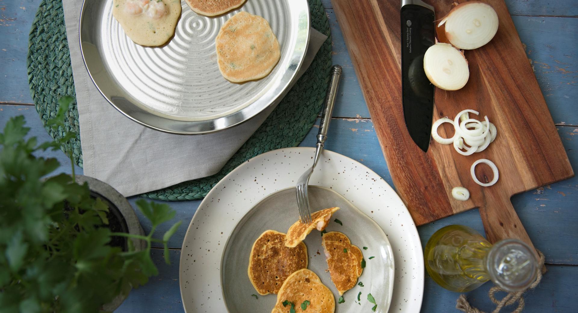 Frittelle spagnole ceci e gamberetti