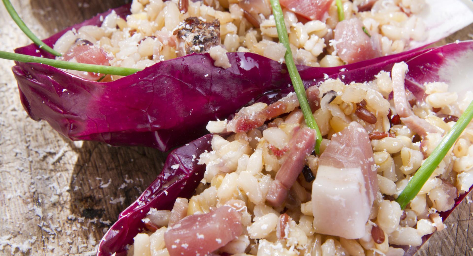 Risotto radicchio e speck