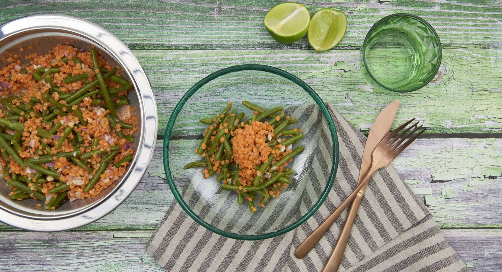 Insalata di fagiolini e lenticchie