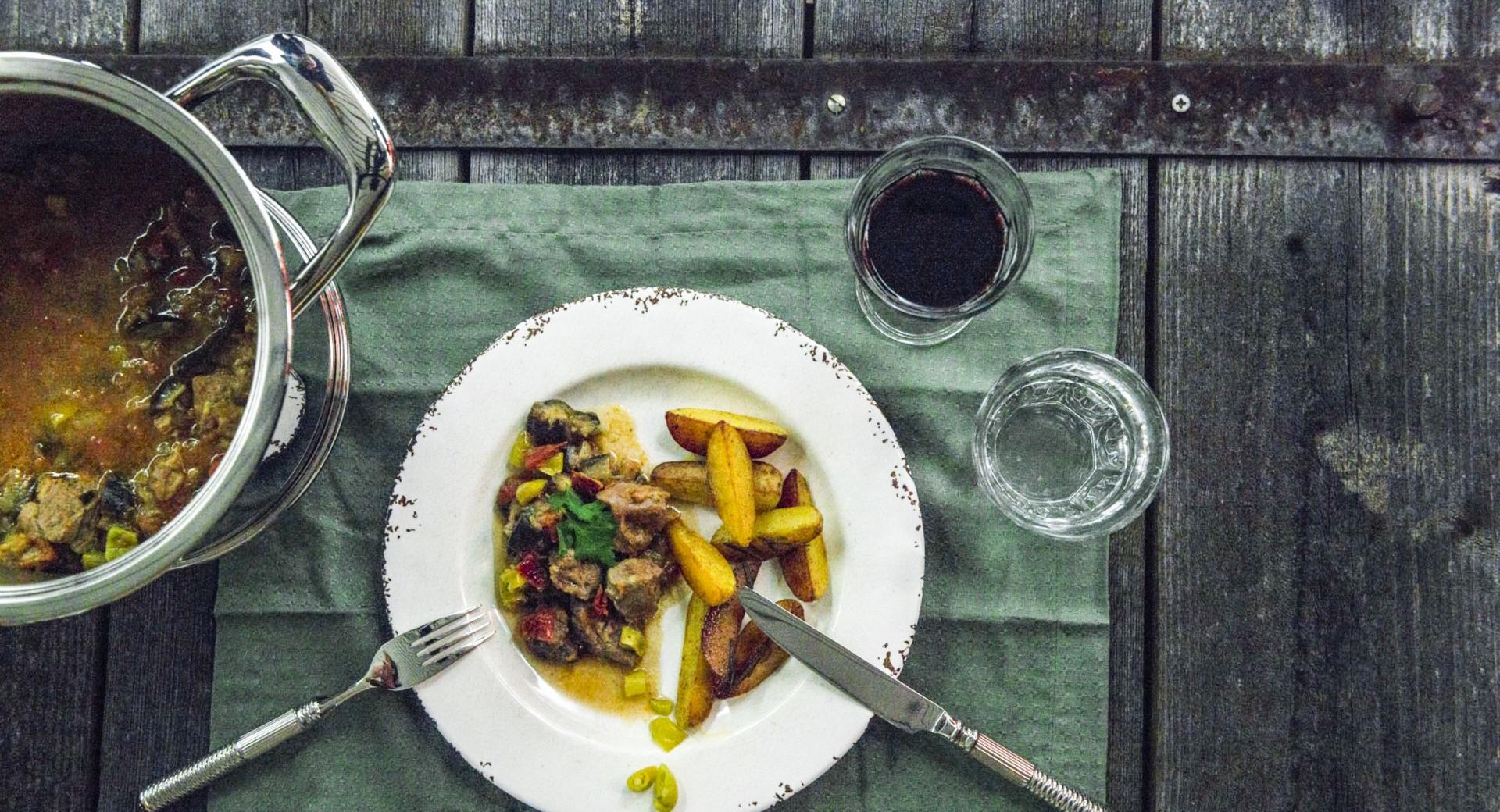 Ragù di agnello con melanzane