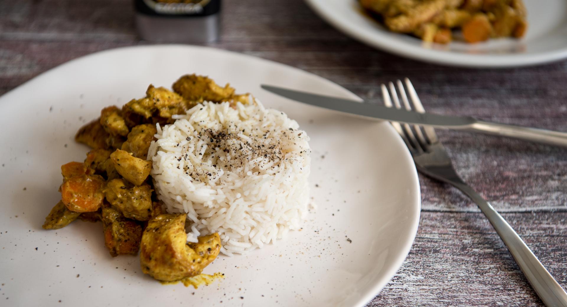 Riso basmati con straccetti di pollo