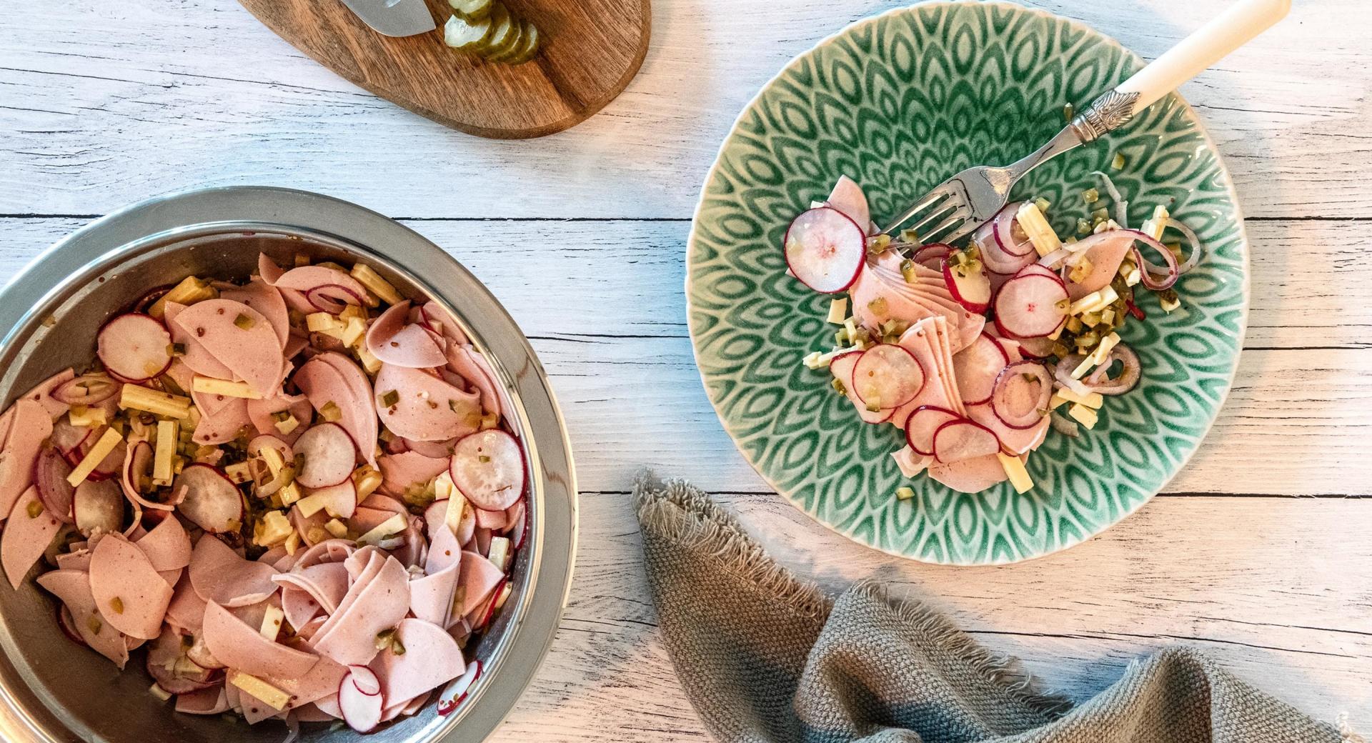 Insalata di mortadella e formaggio