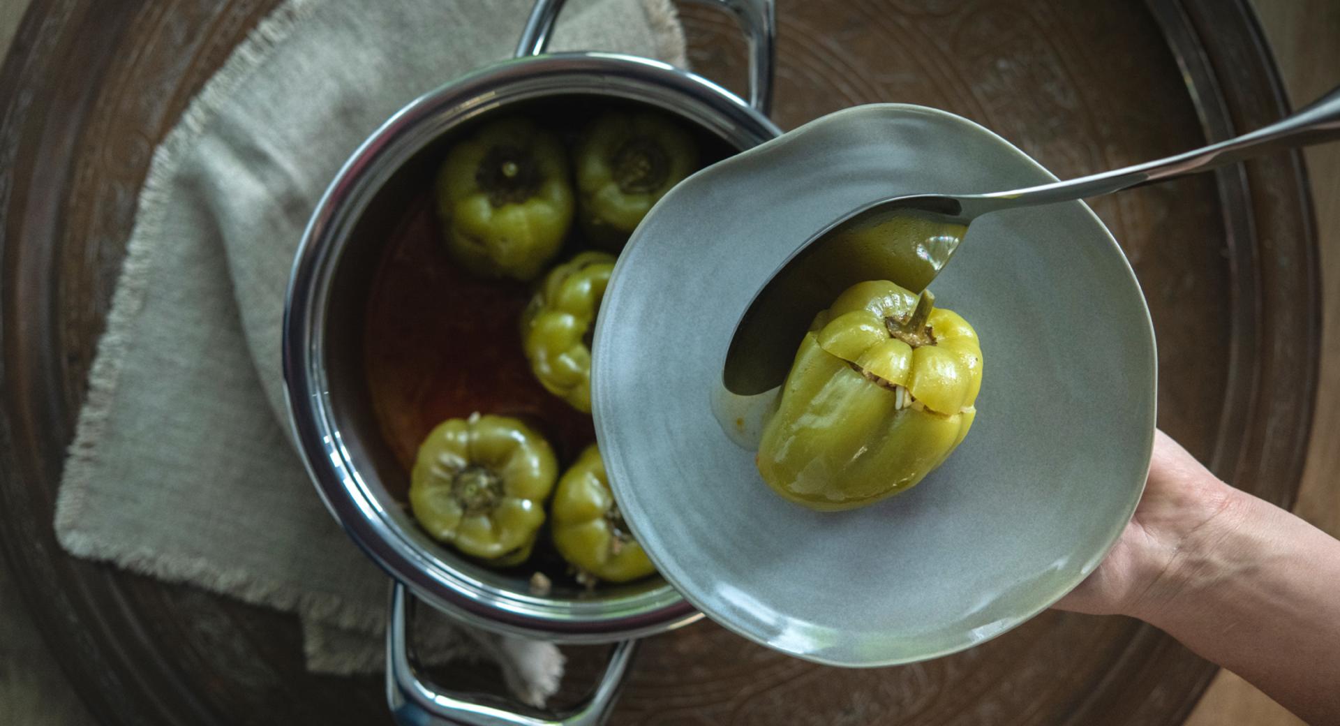 Peperoni ripieni (biber dolmasi) 