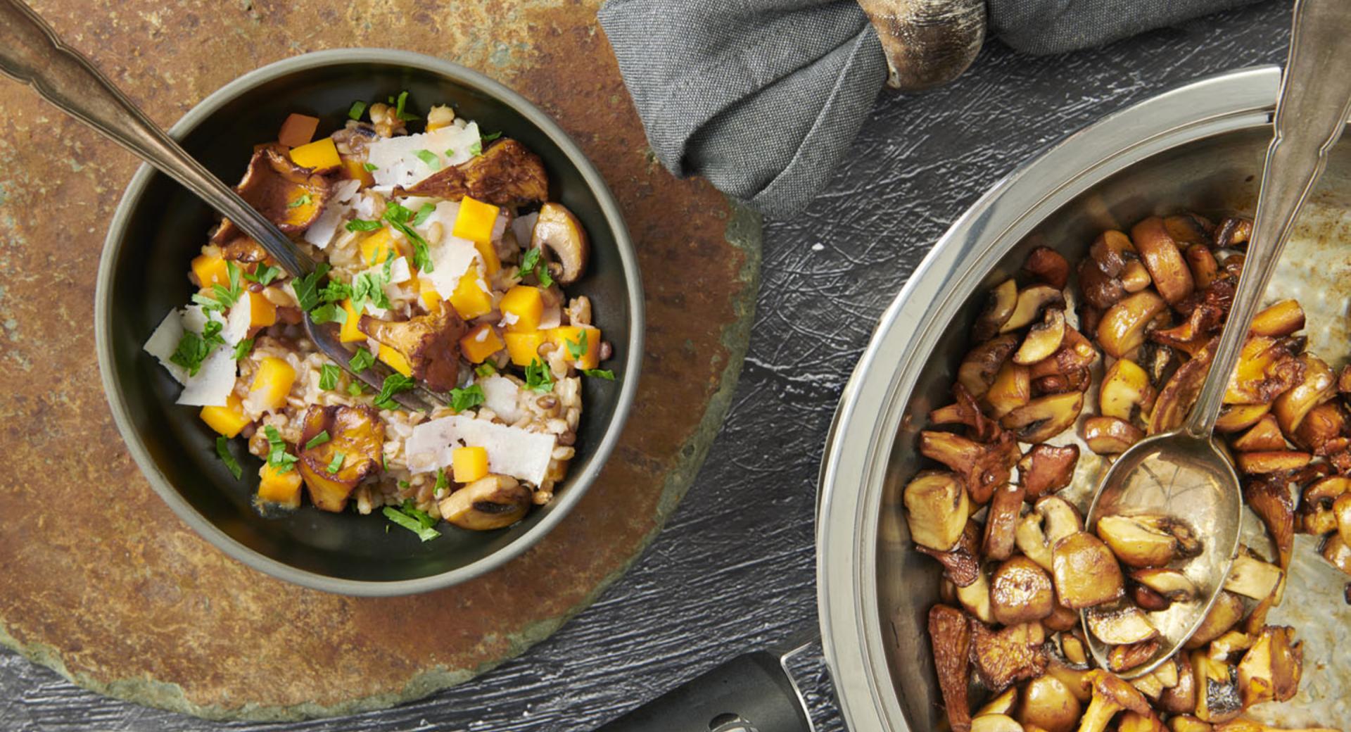 Orzo con i funghi Orzo con i funghi