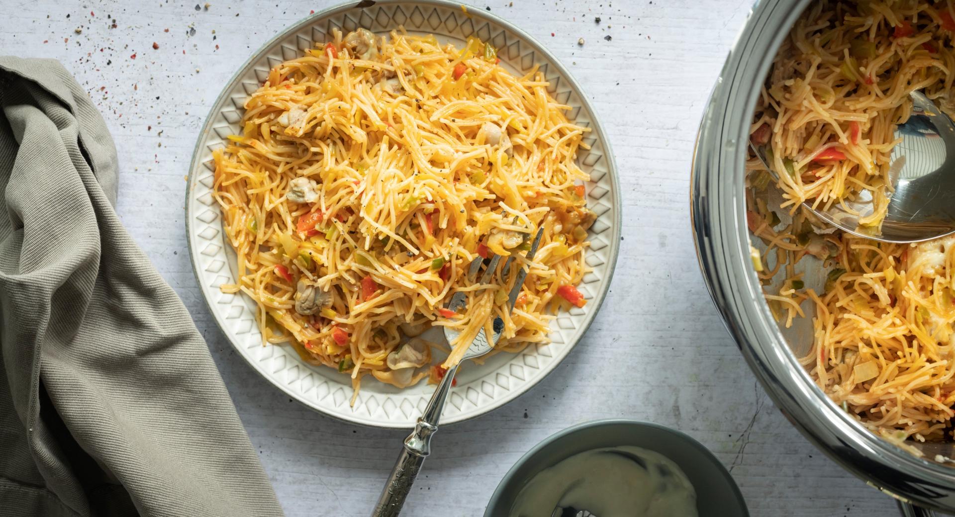 Pasta al gratin (Fideuá gratinada) Pasta al gratin (Fideuá gratinada)