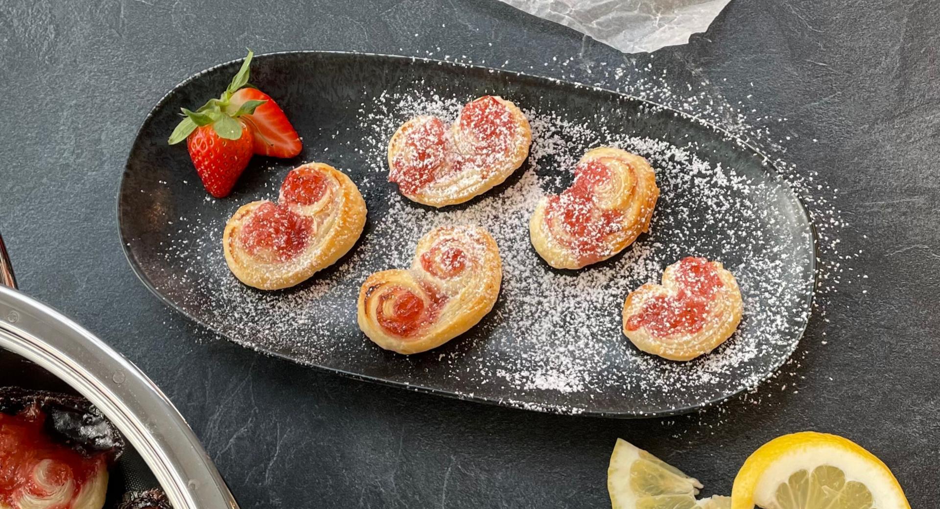 Cuori di pasta sfoglia