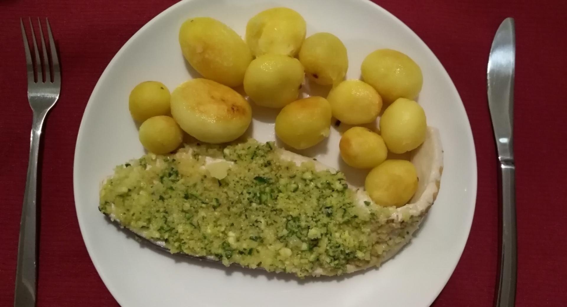 Pesce spada in crosta di zucchine