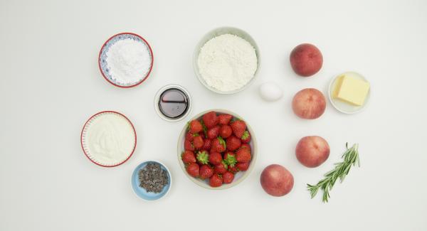 Disporre tutti gli ingredienti sul piano.