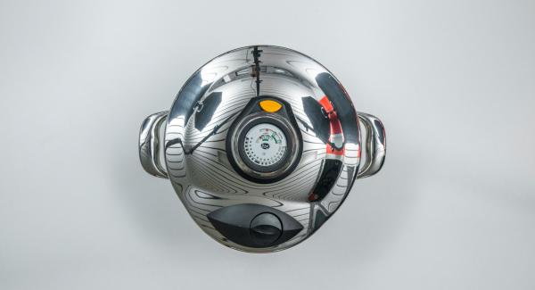 Al suono di Audiotherm, posizionare l'Unità nel suo coperchio capovolto e attendere l'apertura di Secuquick. Al suono di Audiotherm, posizionare l'Unità nel suo coperchio capovolto e attendere l'apertura di Secuquick.