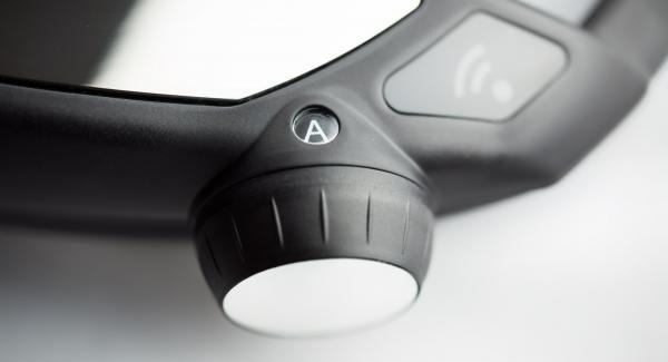 Impostare Navigenio in modalità "A". Posizionare Audiotherm sulla finestra "vapore" dopo aver impostato un tempo di cottura di 5 minuti.