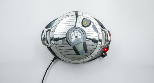 Coprire l'Unità di cottura con EasyQuick e impostare Navigenio a livello 6. Con l'ausilio di Audiotherm riscaldare fino alla finestra "carne". Coprire l'Unità di cottura con EasyQuick e impostare Navigenio a livello 6. Con l'ausilio di Audiotherm riscaldare fino alla finestra "carne".