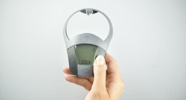 Posizionare l'Unità su Navigenio impostato in modalità "A". Posizionare Audiotherm sulla finestra "soft" dopo aver impostato un tempo di cottura di 1 minuto.