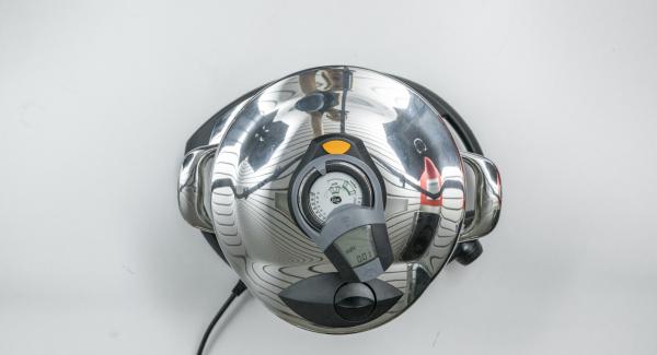 Posizionare l'Unità su Navigenio impostato in modalità "A". Posizionare Audiotherm sulla finestra "soft" dopo aver impostato un tempo di cottura di 1 minuto. Posizionare l'Unità su Navigenio impostato in modalità "A". Posizionare Audiotherm sulla finestra "soft" dopo aver impostato un tempo di cottura di 1 minuto.