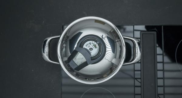 Al suono di Audiotherm, abbassare il calore e terminare la cottura.