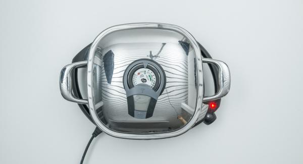 Scaldare Arondo su Navigenio a livello 6, accendere Audiotherm, applicarlo suu Visiotherm, ruotare fino sulla finestra “carne”.