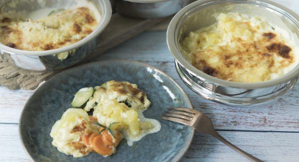 Gratin di patate e verdure