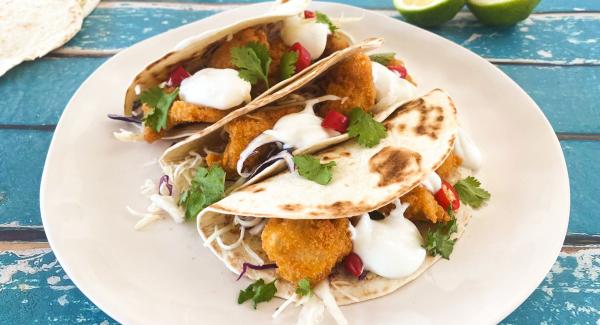 Tacos di pollo croccante