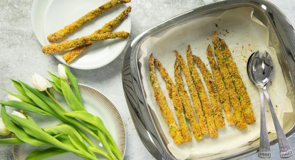 Asparagi in crosta di parmigiano