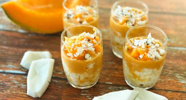 Semifreddo di tapioca e melone