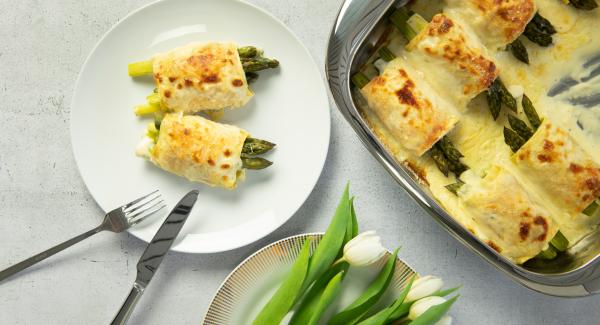 Cannelloni di pasta fresca con gli asparagi