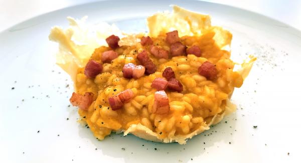Riso zucca, gorgonzola e amaretti