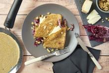 Crêpes di castagne con radicchio