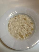 Risotto al prosecco, mele e taleggio