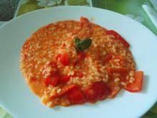 Risotto con crema di peperoni