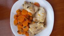 Pollo con carote e mandarini cinesi