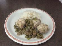 Polpette, fave e piselli