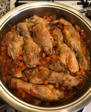 Cosce di pollo alla cacciatora