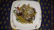 Penne vongole e pistacchi