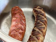 BRATWURST E ZERVELAT COTTI CON NAVIGENIO